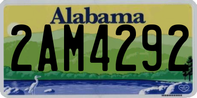AL license plate 2AM4292