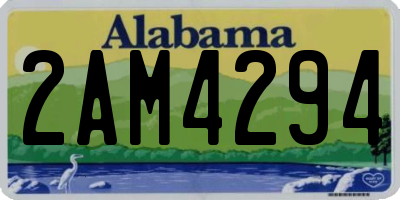 AL license plate 2AM4294