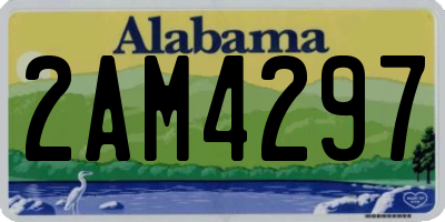 AL license plate 2AM4297