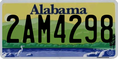 AL license plate 2AM4298