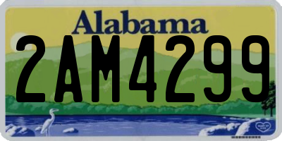 AL license plate 2AM4299