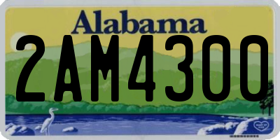 AL license plate 2AM4300