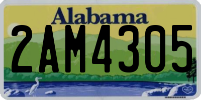 AL license plate 2AM4305