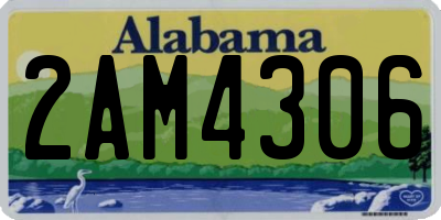 AL license plate 2AM4306