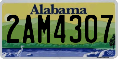 AL license plate 2AM4307