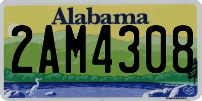 AL license plate 2AM4308