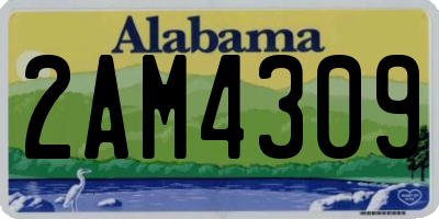 AL license plate 2AM4309