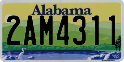 AL license plate 2AM4311