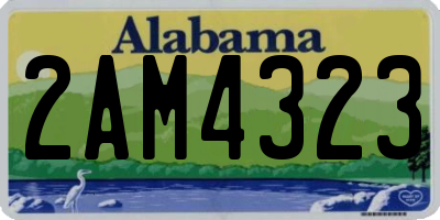 AL license plate 2AM4323