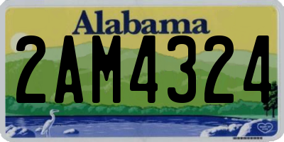 AL license plate 2AM4324