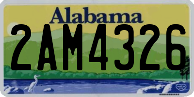 AL license plate 2AM4326
