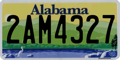 AL license plate 2AM4327