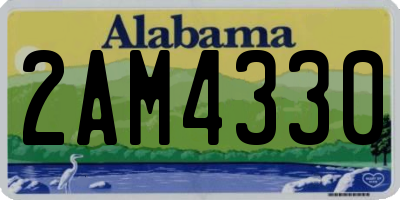 AL license plate 2AM4330