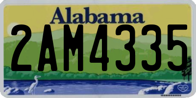 AL license plate 2AM4335