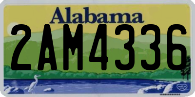 AL license plate 2AM4336