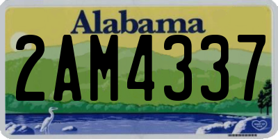 AL license plate 2AM4337