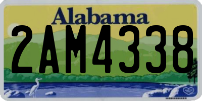 AL license plate 2AM4338