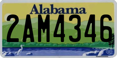 AL license plate 2AM4346