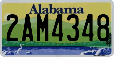 AL license plate 2AM4348