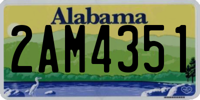 AL license plate 2AM4351