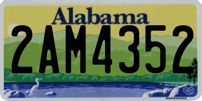 AL license plate 2AM4352