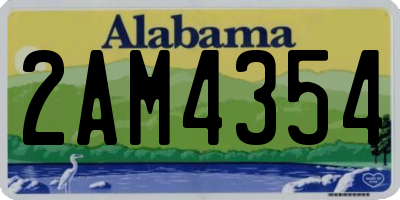 AL license plate 2AM4354