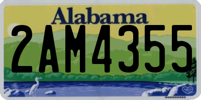 AL license plate 2AM4355