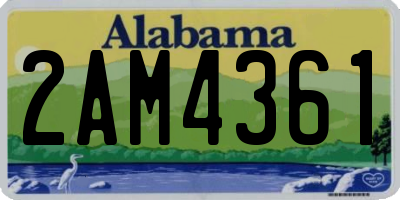 AL license plate 2AM4361