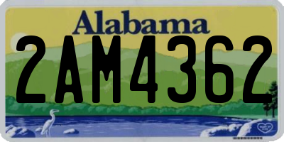 AL license plate 2AM4362