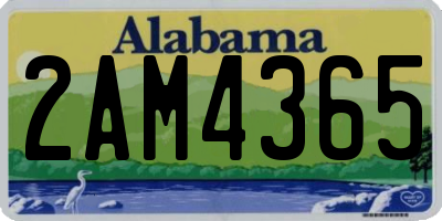 AL license plate 2AM4365
