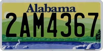 AL license plate 2AM4367