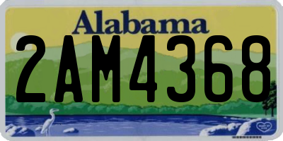 AL license plate 2AM4368