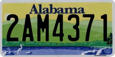 AL license plate 2AM4371