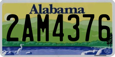 AL license plate 2AM4376