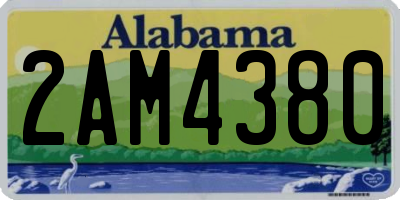 AL license plate 2AM4380