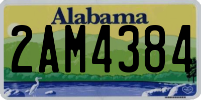 AL license plate 2AM4384