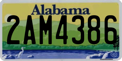 AL license plate 2AM4386
