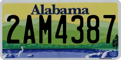 AL license plate 2AM4387