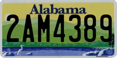 AL license plate 2AM4389