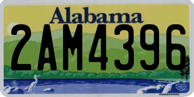 AL license plate 2AM4396