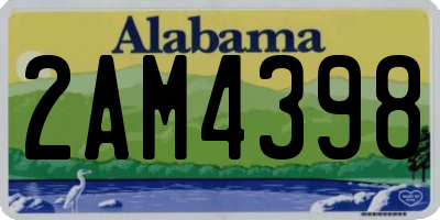 AL license plate 2AM4398