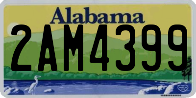 AL license plate 2AM4399