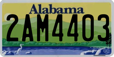 AL license plate 2AM4403