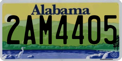 AL license plate 2AM4405