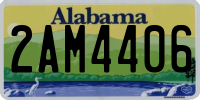 AL license plate 2AM4406