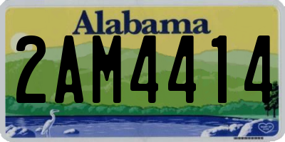 AL license plate 2AM4414