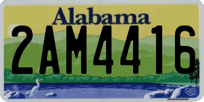AL license plate 2AM4416