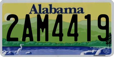 AL license plate 2AM4419