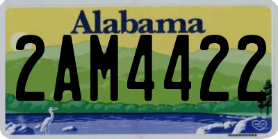 AL license plate 2AM4422