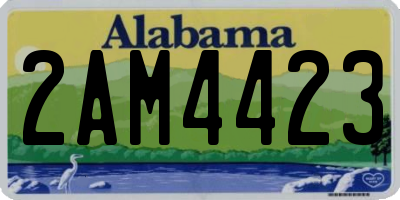 AL license plate 2AM4423